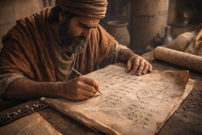 Antik Dönem Matematik Hesabı (AI Görseli) - Başka Gündem / baskagundem.com