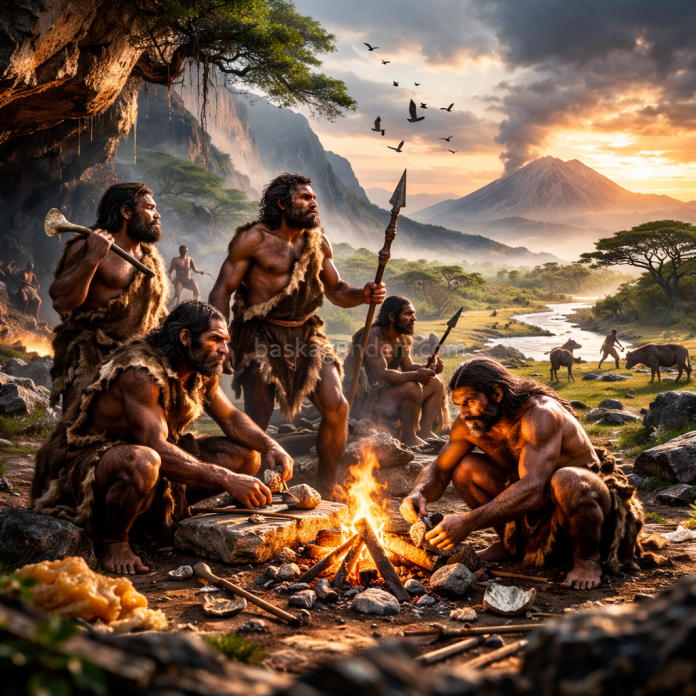 Homo Erectus - A (Yapay Zeka Görseli) - Başka Gündem - baskagundem.com