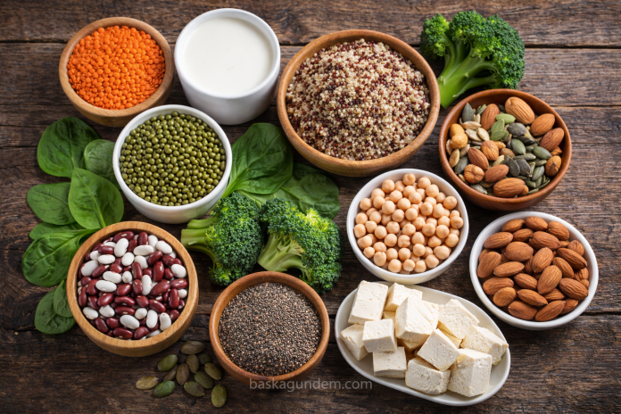 Vegan Protein Kaynakları (AI görseli) - Başka Gündem baskagundem.com