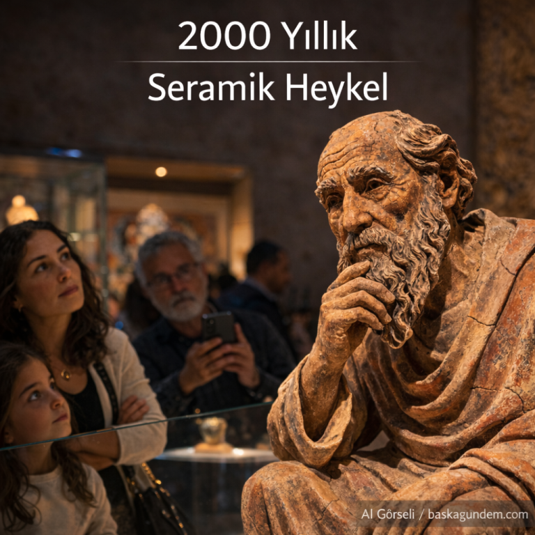 Antik Seramik Eser Yaşlı Bir Figürü Anlatıyor